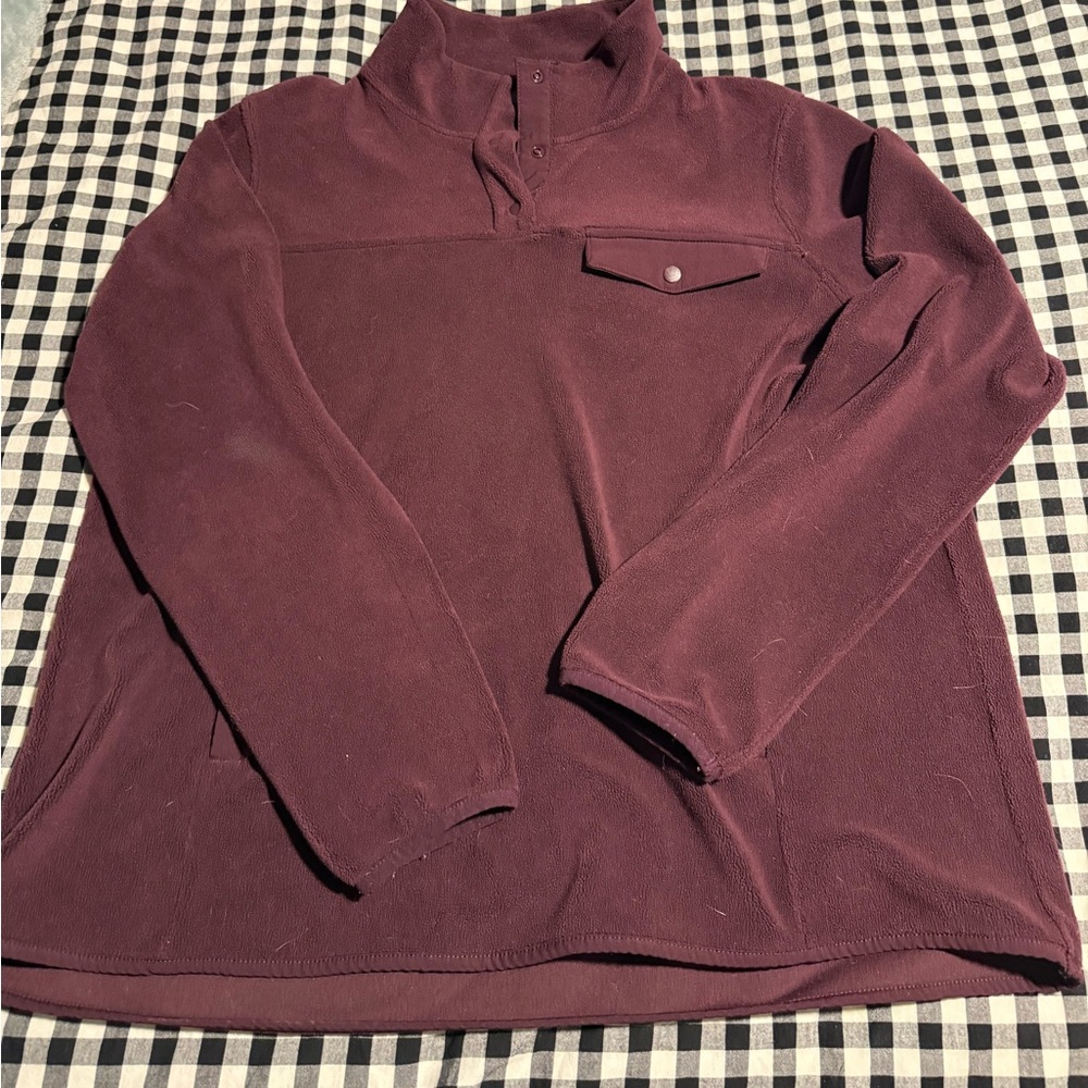 32 Degrees Men's Zip Up Sweater - Deep Burgundy